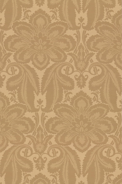 Little Greene's Albemarle St Wallpaper in Gold
