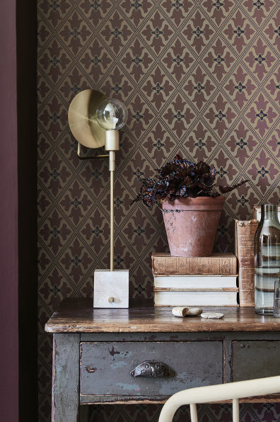 Little Greene's Bayham Abbey Wallpaper in Monarch