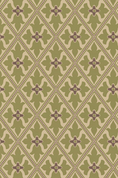 Little Greene's Bayham Abbey Wallpaper in Citrine