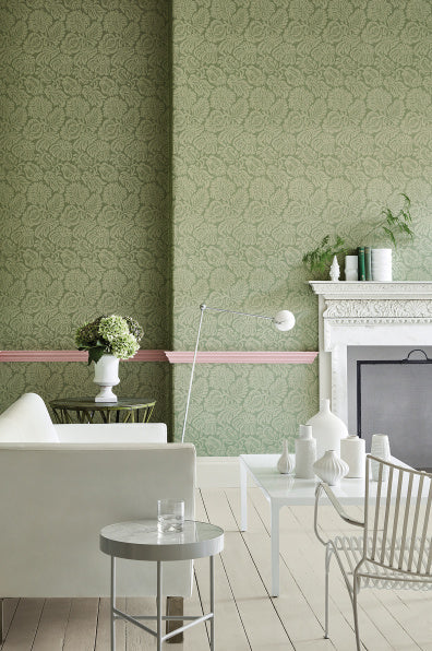 Little Greene's Palace Road Wallpaper in Oakes