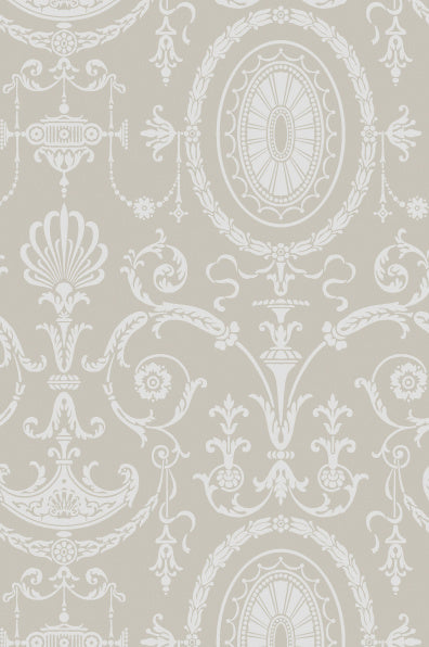 Little Greene's Pall Mall Wallpaper in Brume