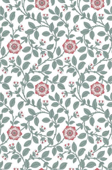 Little Greene's Richmond Green Wallpaper in Dorcas