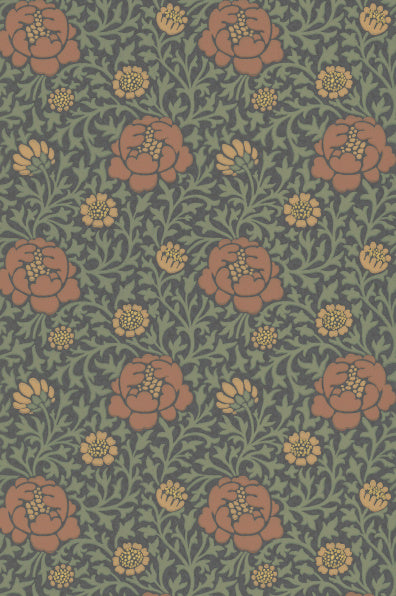 Little Greene's Lansdowne Walk Wallpaper in Ash