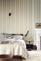 Little Greene's Lauderdale Wallpaper in Stone