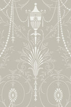 Little Greene's Marlborough Wallpaper in Paris Grey