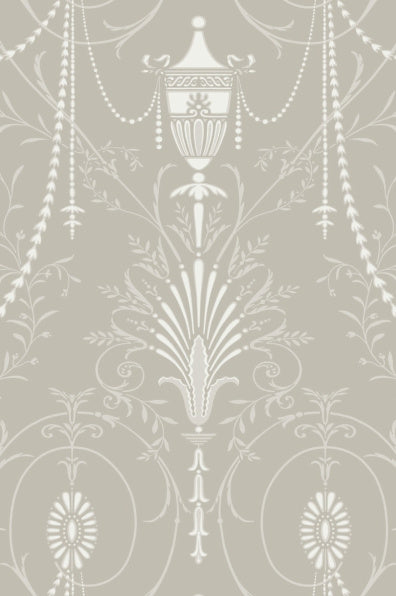 Little Greene's Marlborough Wallpaper in Paris Grey