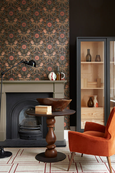 Little Greene's New Bond Street Wallpaper in Hide