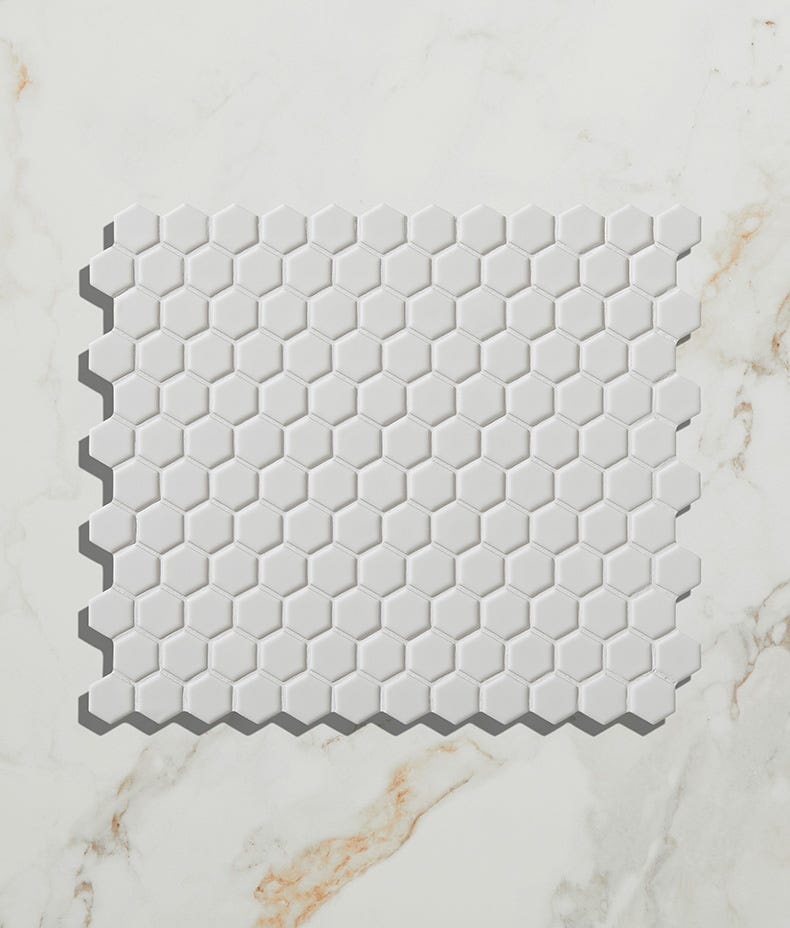 Ca'Pietra's Mono Hex Porcelain Tiles