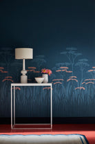Little Greene's Achillea Wallpaper in Nighttide