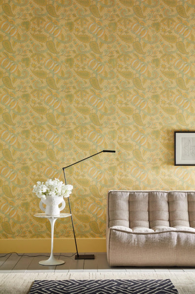 Little Greene's Pomegranate Wallpaper in Citron