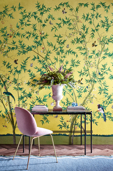 Little Greene's Belton Scenic Wallpaper in Sunbeam