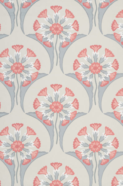 Little Greene's Hencroft Wallpaper in Bone China
