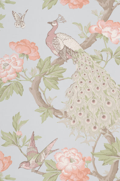 Little Greene's Pavona Wallpaper in Pearle