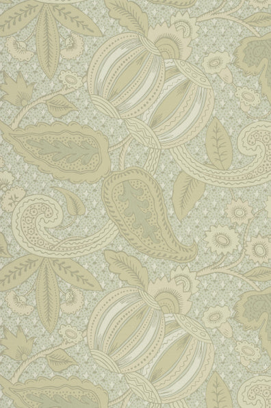 Little Greene's Pomegranate Wallpaper in Green Scale