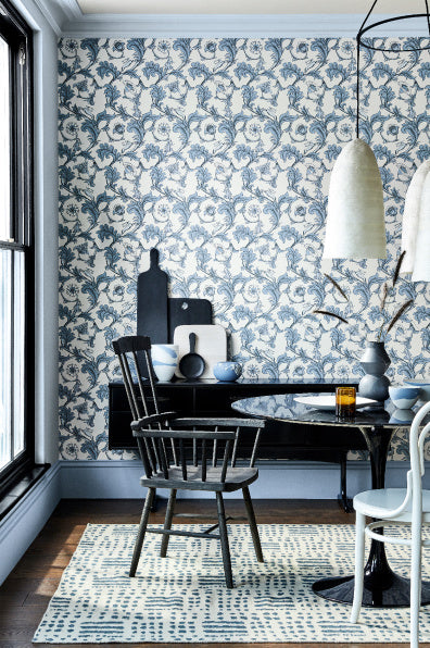 Little Greene's Stag Trail Wallpaper in Sky