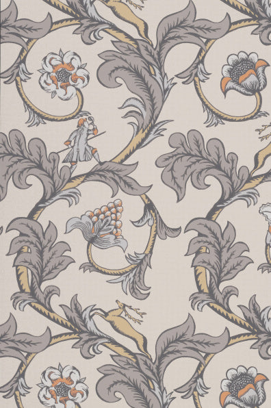 Little Greene's Stag Trail Wallpaper in Sterling