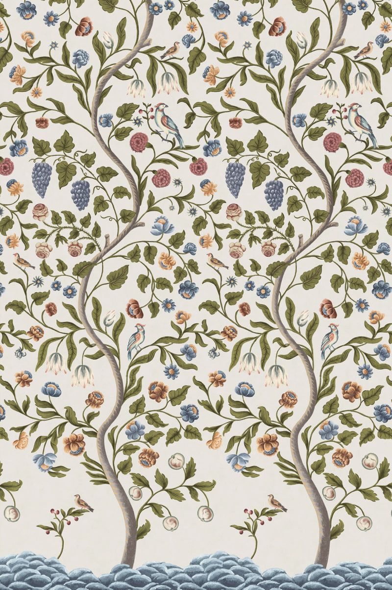 Little Greene's Mandalay Wallpaper in Ceviche