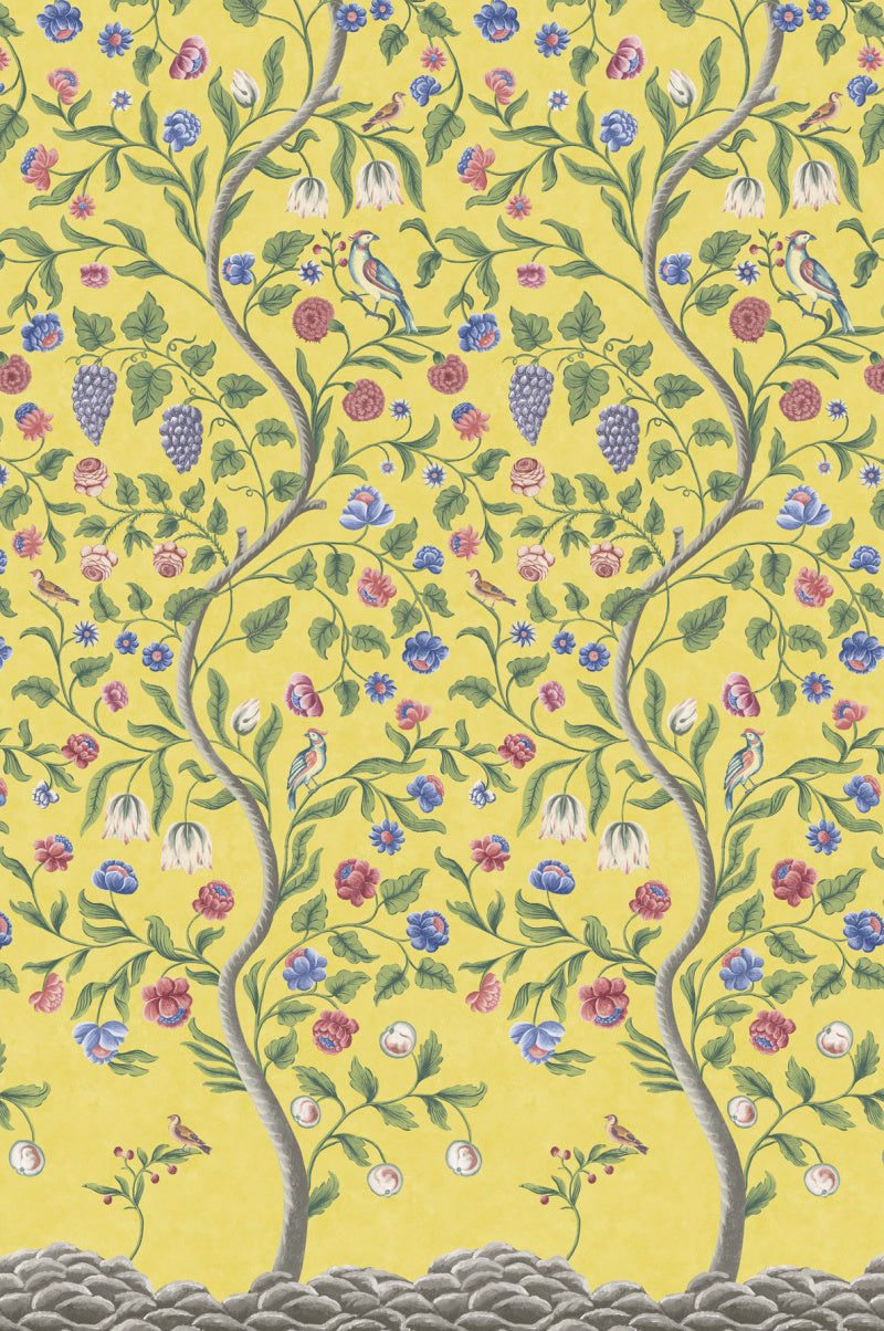 Little Greene's Mandalay Wallpaper in Pollen