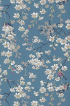 Little Greene's Massingberd Blossom Wallpaper in Deep Blue