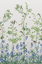Little Greene's Bird & Bluebell  Wallpaper in Ceviche