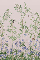 Little Greene's Bird & Bluebell  Wallpaper in China Clay