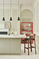 Little Greene's Briar Rose Wallpaper in Green Stone