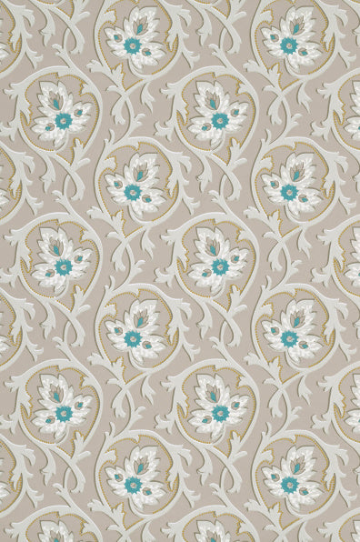 Little Greene's Hoja Wallpaper in Cool Arbour