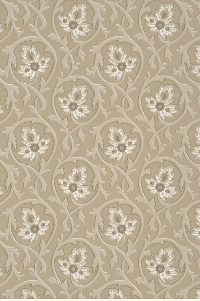 Little Greene's Hoja Wallpaper in Portland Stone