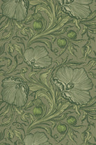 Little Greene's Poppy Trail Wallpaper in Sage Green