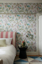 Little Greene's Aderyn Wallpaper in French Grey