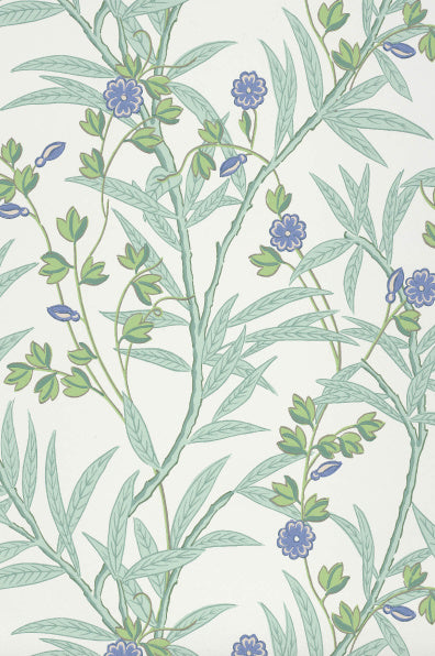 Little Greene's Bamboo Floral Wallpaper in Mambo