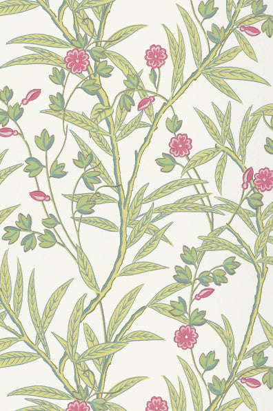 Little Greene's Bamboo Floral Wallpaper in Mischief