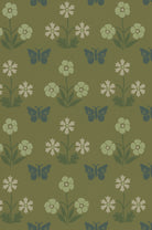 Little Greene's Burges Butterfly Wallpaper in Garden