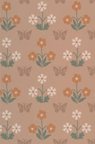 Little Greene's Burges Butterfly Wallpaper in Masquerade