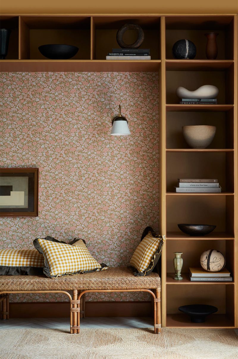 Little Greene's Spring Flowers Wallpaper in Bombolone