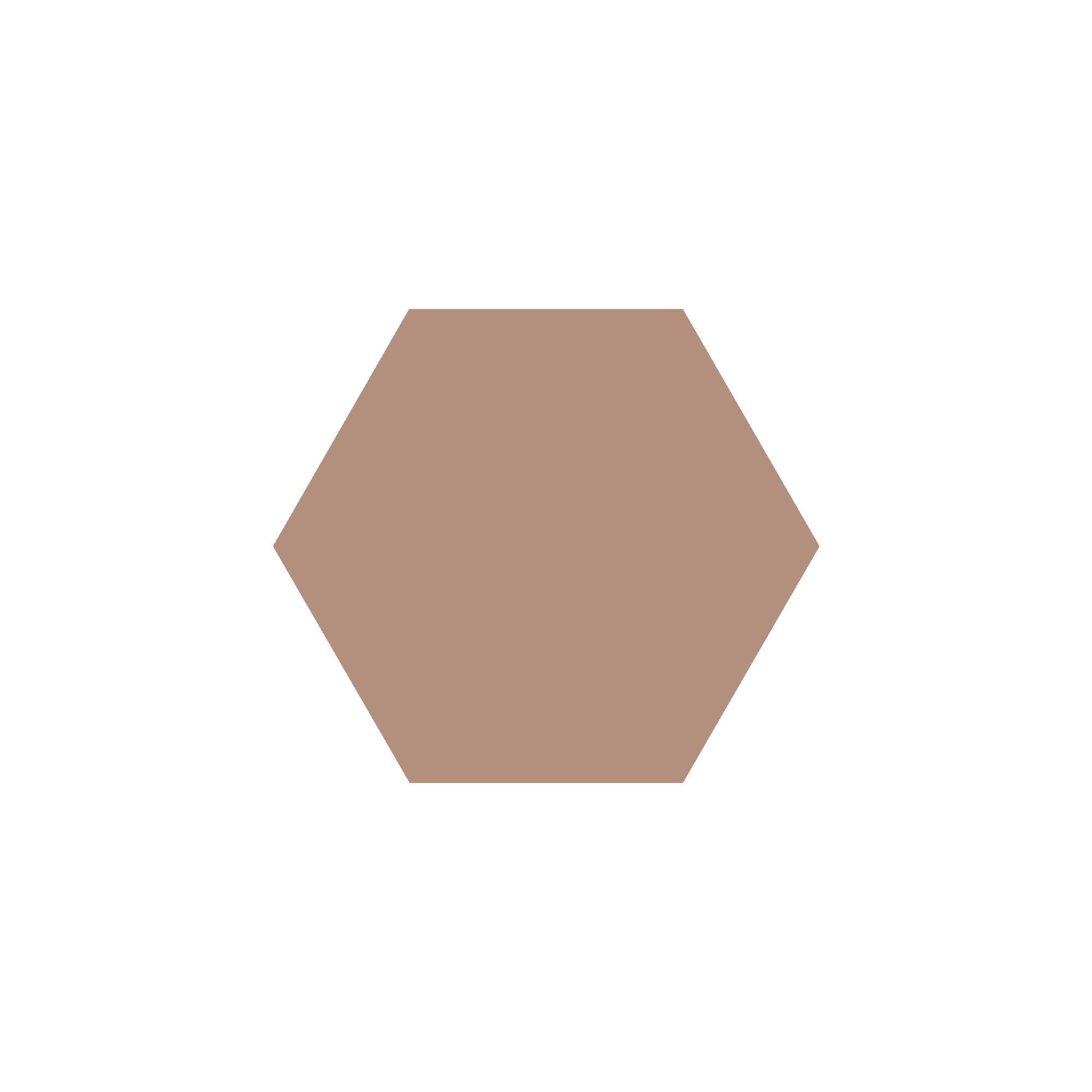 Equilateral Hexagon Tile in Old Pink