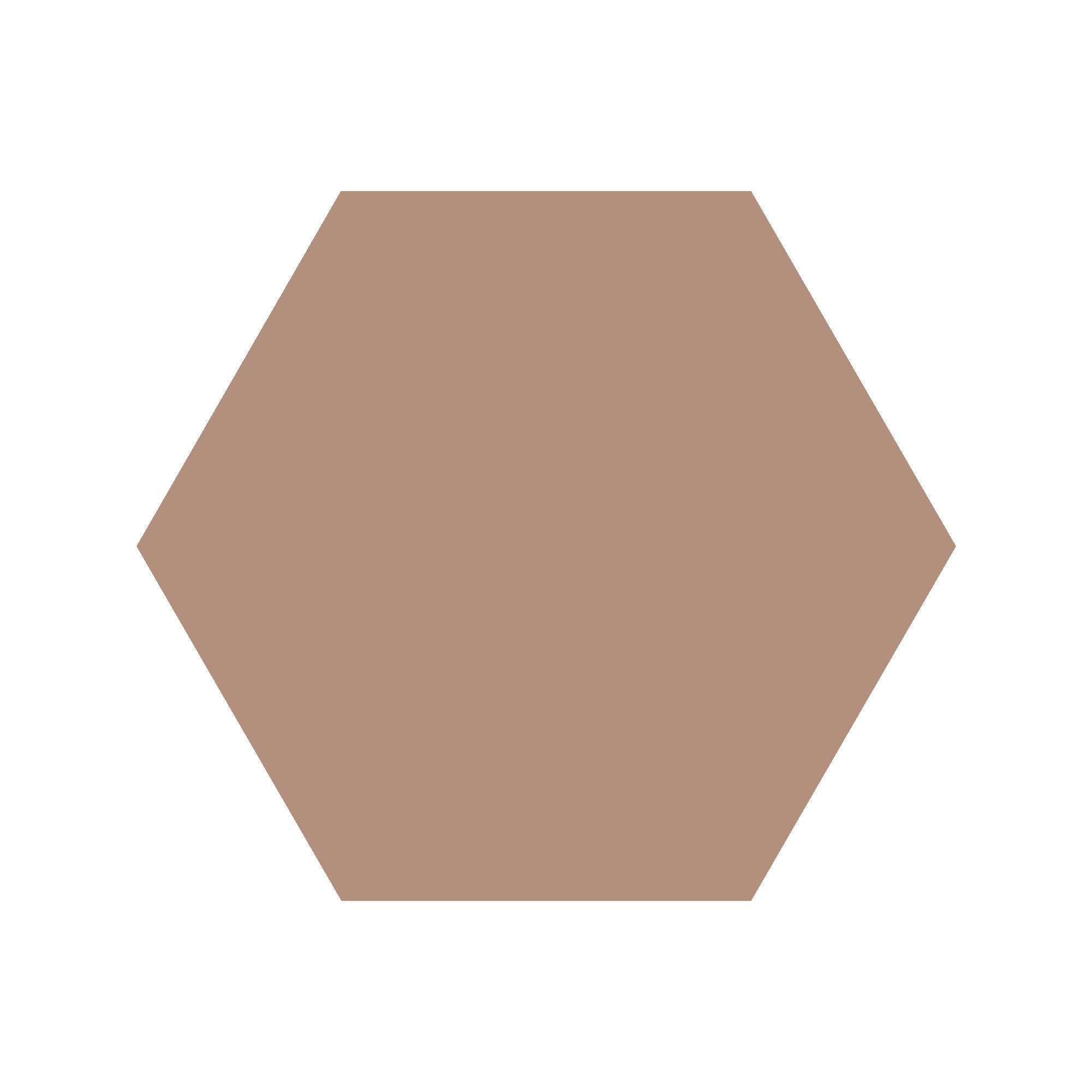 Equilateral Hexagon Tile in Old Pink