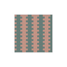 Victorian-style geometric tile pattern featuring alternating vertical stripes of old pink and deep green interlocking rectangular shapes in a traditional layout.   