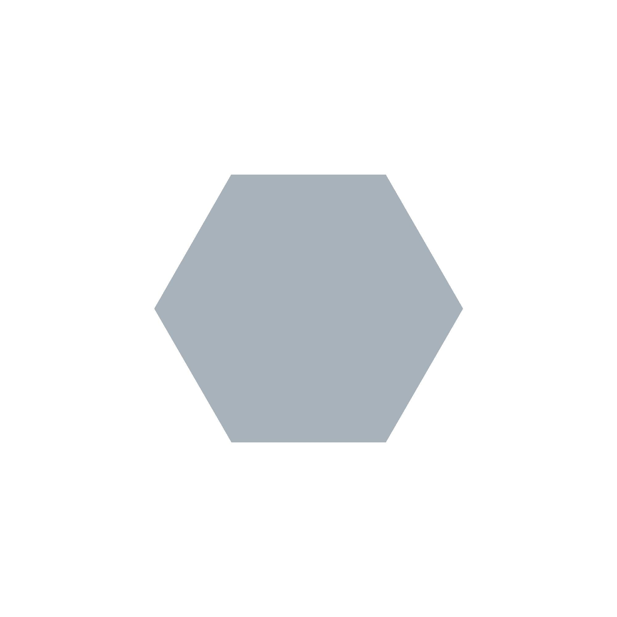 Equilateral Hexagon Tile in Pale Blue