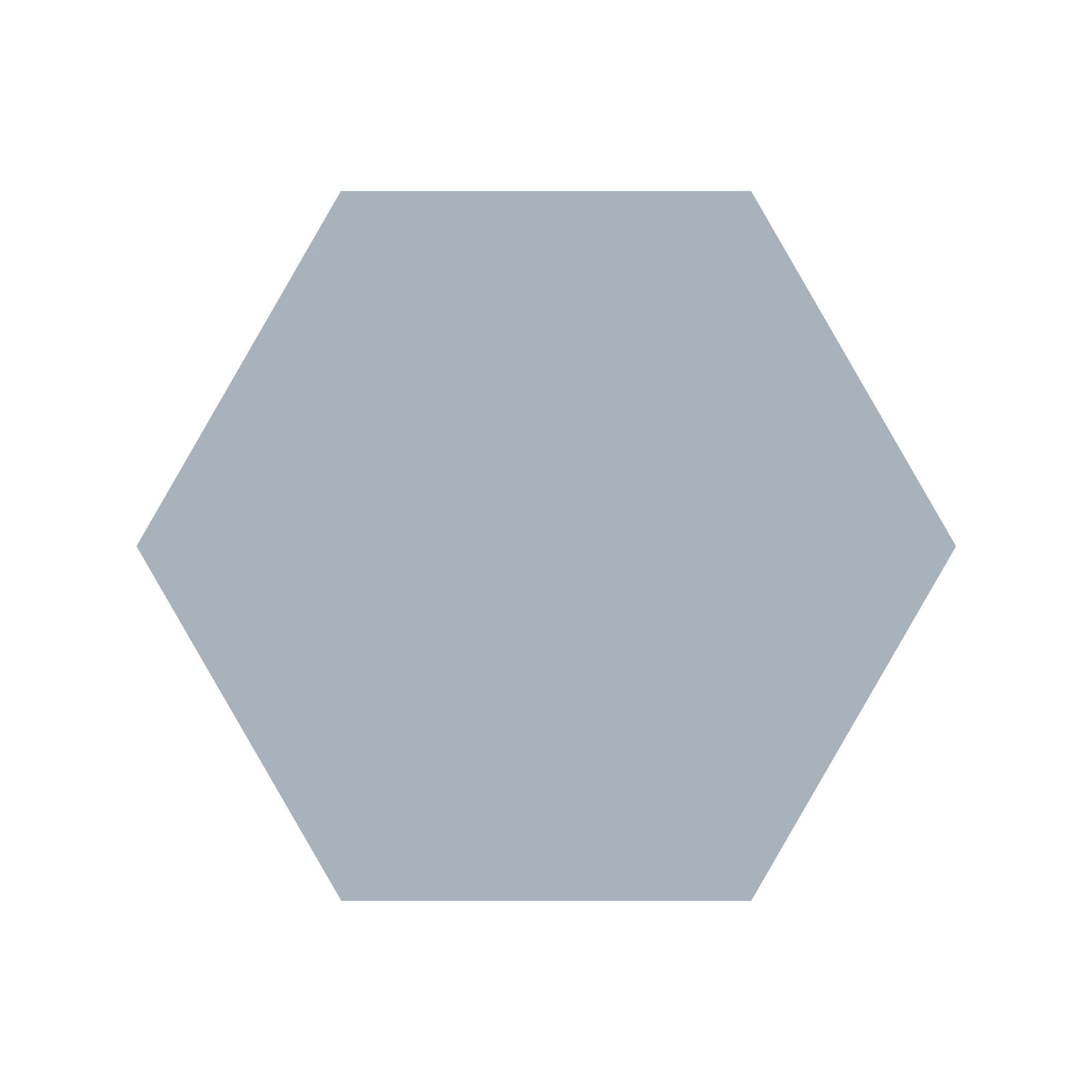 Equilateral Hexagon Tile in Pale Blue