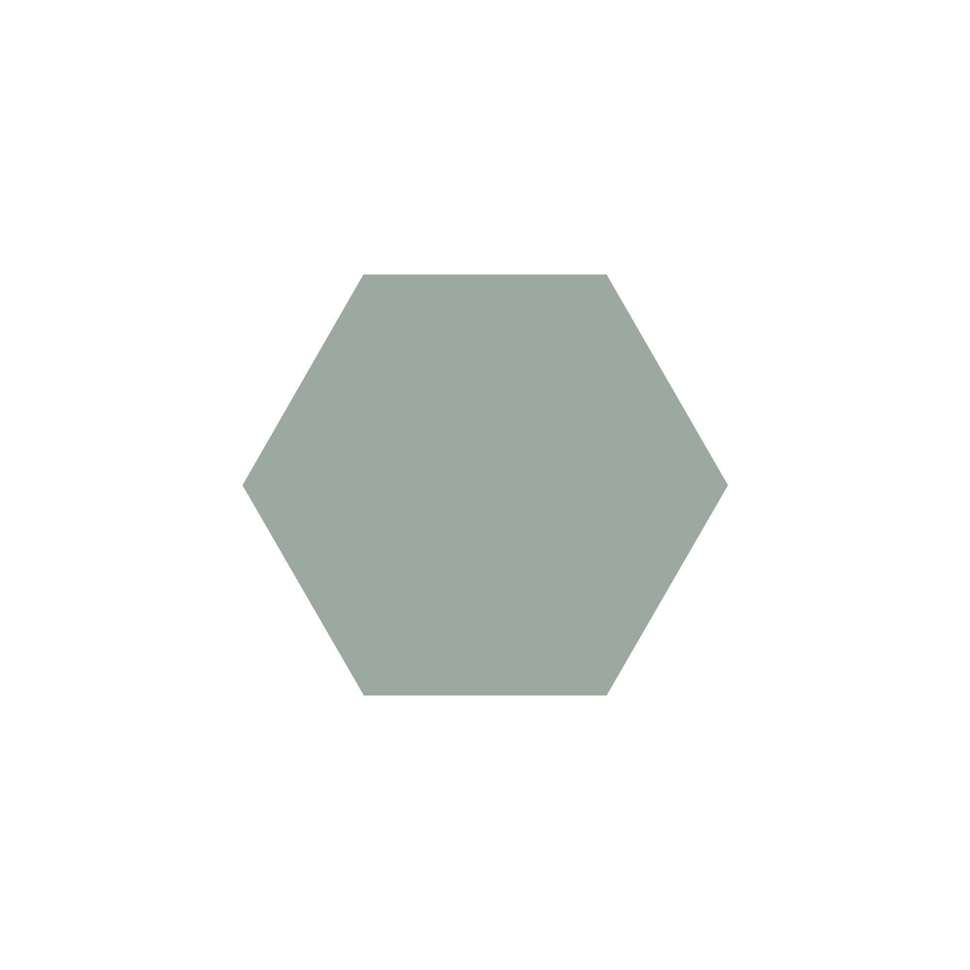 Equilateral Hexagon Tile in Pale Green