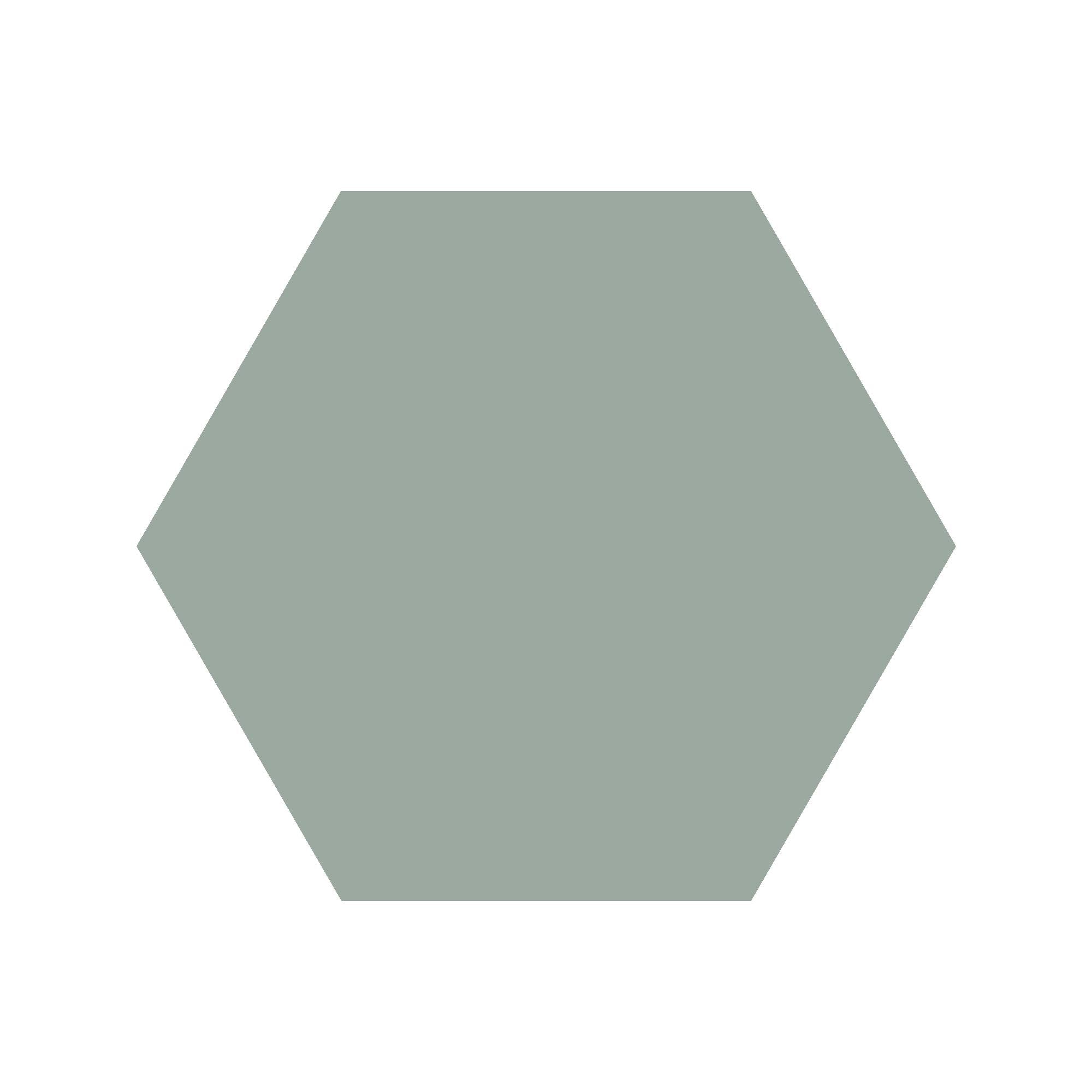 Equilateral Hexagon Tile in Pale Green