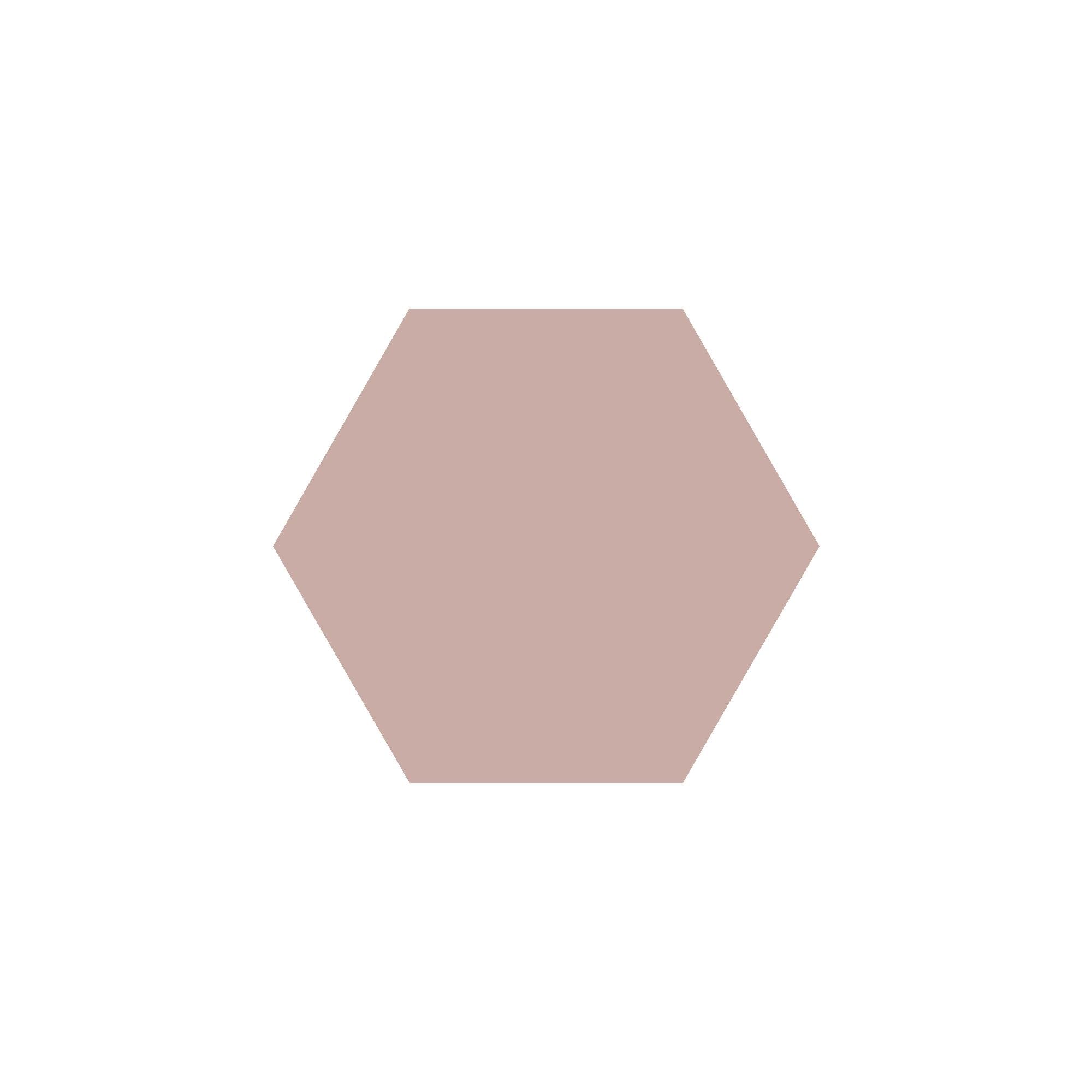 Equilateral Hexagon Tile in Pink