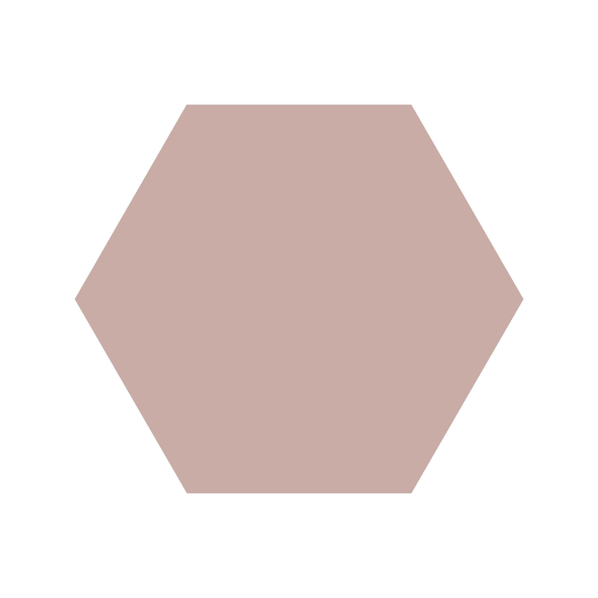 Equilateral Hexagon Tile in Pink
