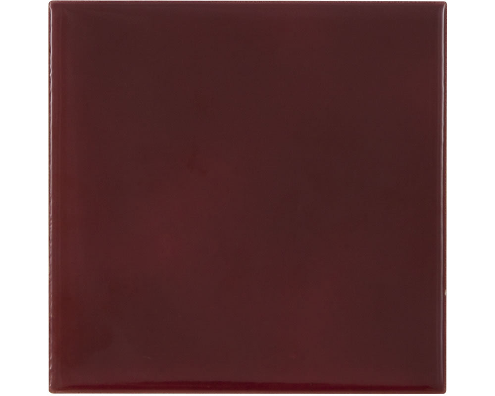 Set of 10 Plain Dark Red Tiles