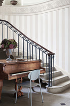 Little Greene's Broad Stripe Wallpaper in Icing