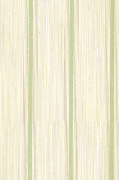 Little Greene's Cavendish Stripe Brush Wallpaper in Green