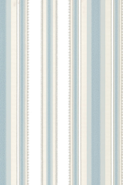 Little Greene's Colonial Stripe Wallpaper in Classic Blue