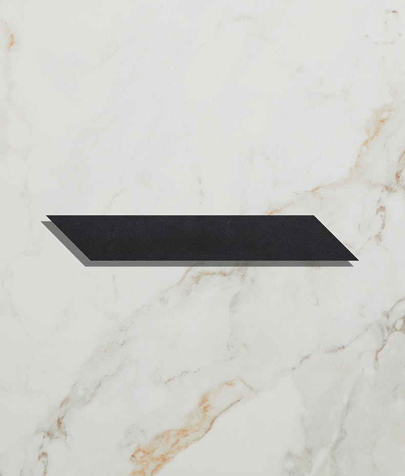 Ca'Pietra's Metropolitan Slate Riven Chevron Tiles