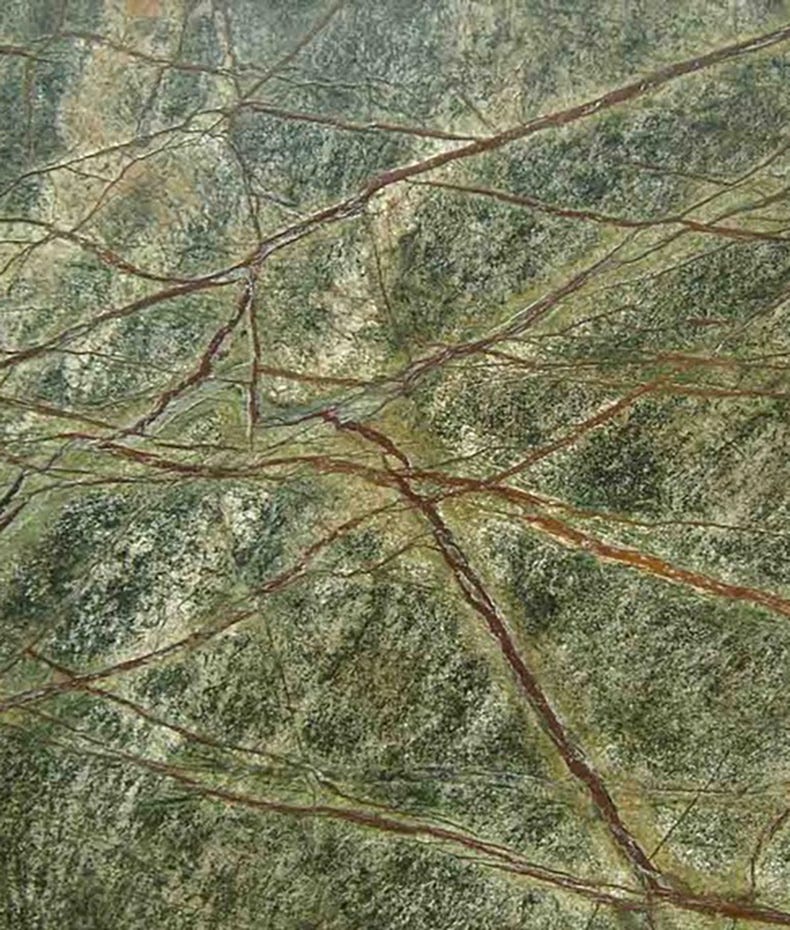 Ca'Pietra's Rainforest Green Marble Slab Tiles